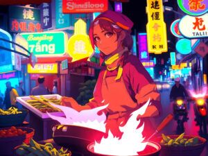 street food japon animé