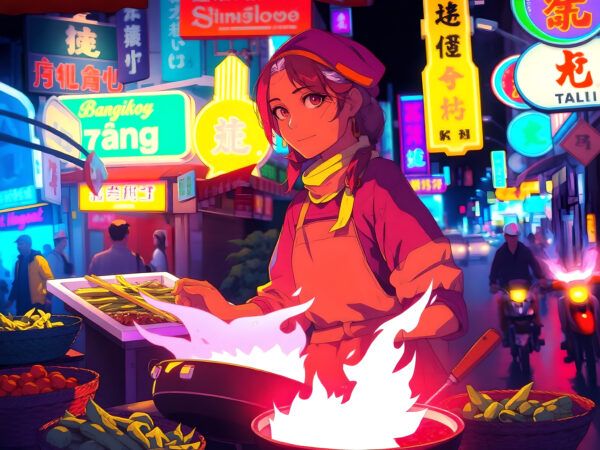 street food japon animé