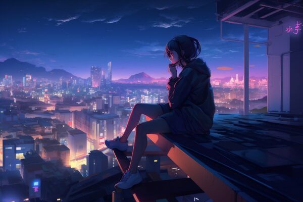 univers de l'animé saturé