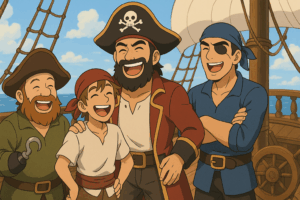 Personnage bateau pirate