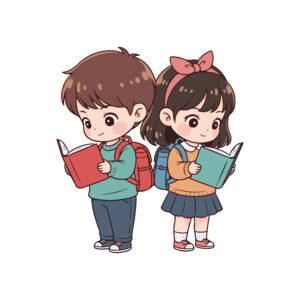 Enfants lisant